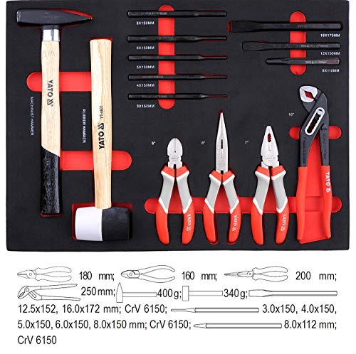 Yato Werkstattwagen mit 211-tlg Werkzeugset - 6